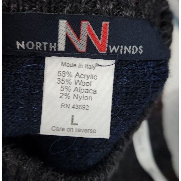 Vintage Men's North Winds‎ Embroidered Wool Alpaca Blend Sweater Large - Picture 8 of 9